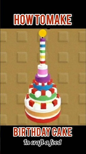 how to make birthday cake in craft food (Roblox)#liakimjun#rblx