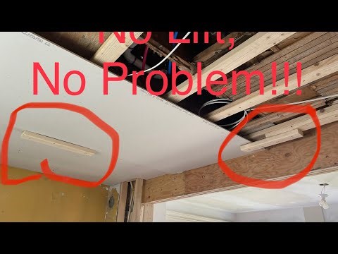 How to hang drywall on a ceiling by yourself (Super Easy!)￼