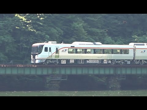特急ひだ新型車両デビュー ＪＲ高山線「ＨＣ８５系」 １番列車名古屋～高山走行シーン