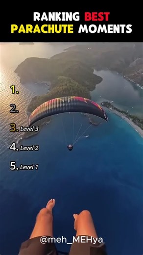 Ranking the BEST Parachute Moments 🔥 Which one best 😱#parachute #basejump #skydiving
