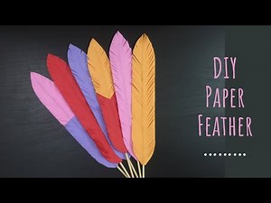 Paper Craft / Easy Feathers Making Tutorial Step by Step / Paper Crafts For School