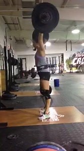 Coach Heather pr'ed her bench press & overhead squat today! Here is the ohs at 215#/98kg. | Hoosier CrossFit