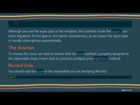 Resolving the Observable Issue in Angular's ngIf with the Async Pipe
