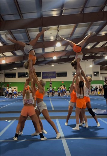 Exciting Cheerleading Stunts by Orange Rays