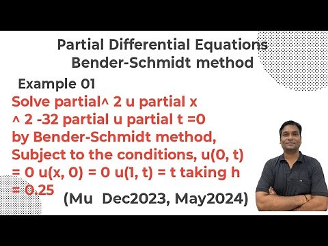 Example 01:-Partial Differential Equations Bender-Schmidt method