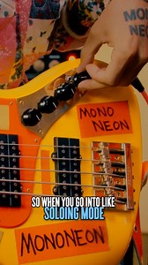 MonoNeon shows off his SIGNATURE BASS, complete with sock, stickers, and favorite settings! #signature #bass #guitar #funk | Marty Schwartz