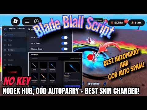 Blade Ball script BEST AUTOPARRY And GOD SPAM + SKIN CHANGER | Best Blade Ball Script | Mobile & PC