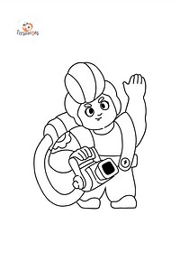 Brawl Stars Pam coloring page ♥ Online and Print for Free!