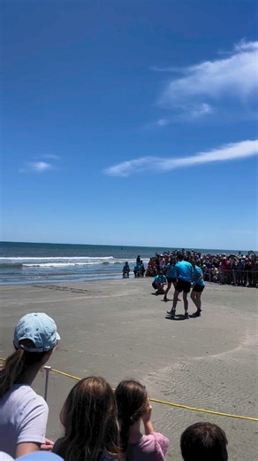 43K views · 735 reactions | Another successful rehabilitated loggerhead sea turtle release at Folly Beach County Park with the South Carolina Aquarium! (These two were named Brie and Gruyère) | Charleston County Parks | Facebook