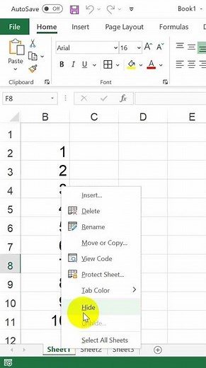 How to open hidden sheets on Excel