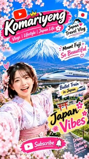 Japan Looks Unreal 🇯🇵😍 Mt. Fuji + Bullet Train! 🌸🚄 #Shorts