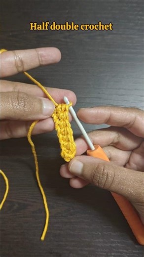 Crochet Basics: Half Double Crochet #crochet #youtubeshorts #halfdoublecrochet