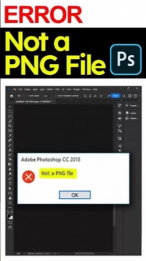 Not a PNG file Photoshop Error | How to Fix it 100% #photoshop #photoshop_tutorial #error #notapng