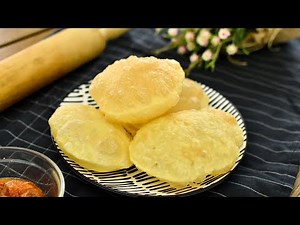 Cara buat roti puri mudah / Puri 4 Bahan (Tanpa Yis) (Sukatan Cawan)