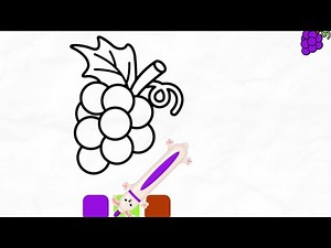 Grapes Coloring for Kids | Let’s Color Fruits