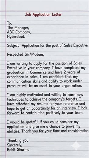 Application for Job | English Letter Writing