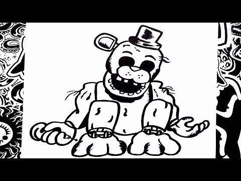 Como dibujar a golden freddy de five nights at freddy's | how to draw golden freddy