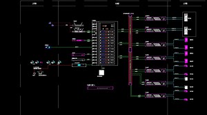 报告厅及会议室音视频系统施工图纸素材，平面图、系统图及图例