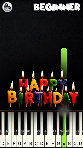 HAPPY BIRTHDAY (Easy Piano) #piano #beginners #easypiano #pianotutorial #shorts