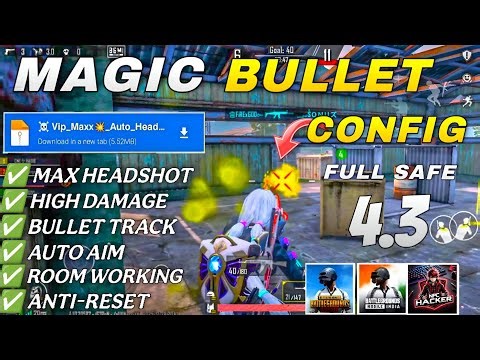 BGMI 4.3 🔥MAGIC BULLET TRACKING AUTOHEADSHOT CONFIG FILE |HIGH DAMAGE AIMBOT CONFIG BGMI 4.3