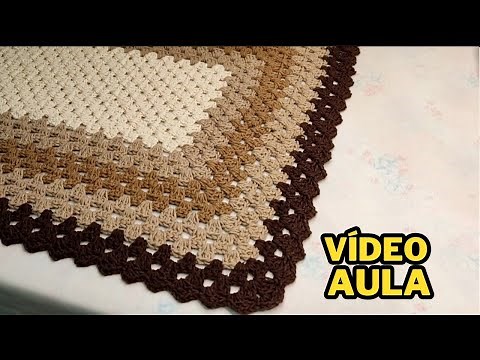 VÍDEO AULA Tapete retangular Gisele fácil e rápido com dicas pra fazer passadeira