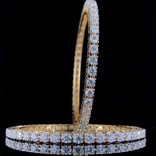 Natural Diamond Studded Bangle | Available on IndiaMART