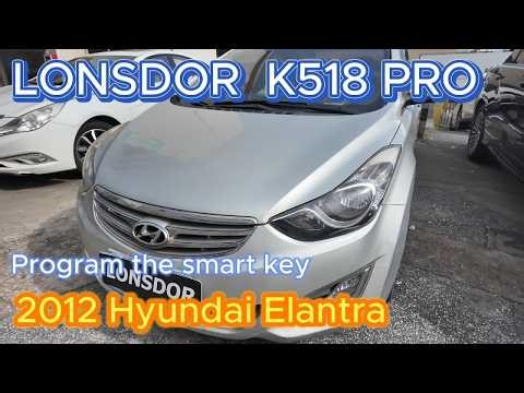 Lonsdor K518 Pro Add Smart Key on 2012 Hyundai Elantra