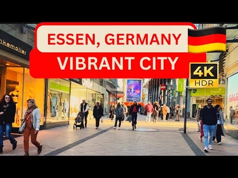 🔥Busiest Shopping Street in Essen, Germany 🇩🇪 | 4K HDR Walking Tour #Essen #Germany