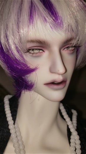 Bjd in Black Kimono Elegant Fashion #bjd #kimono #winter