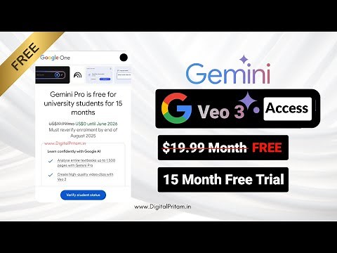 Get Google Ai VEO 3 Access FREE! Gemini Pro Student Plan Free 15 Months Step By Step Guide