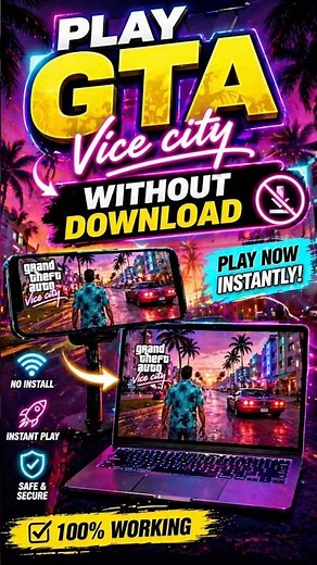 Play GTA Vice City Without Download 😱 | Mobile + PC Working Trick 2026 #gtavicecity #shorts