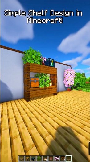 Simple Shelf Design in Minecraft! 📚✨ Easy Decoration || #minecraft #minecraftbuild