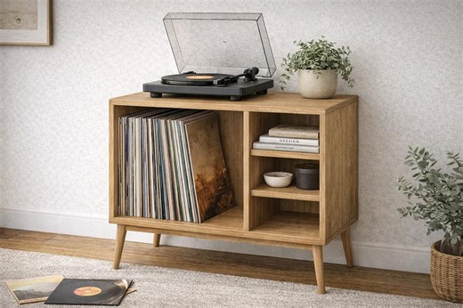 Record Player Stand Plans – Vinyl Storage Cabinet, Turntable Stand DIY PDF - Etsy UK