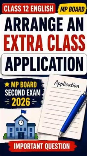 Class 12 English Important Application Writing for MP Board Second Exam 2026