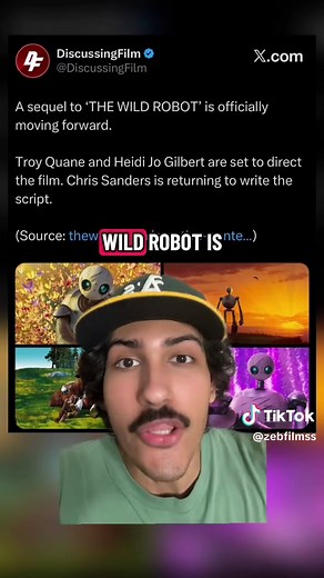 The Wild Robot 2 movie is officially in development at Dreamworks. #greenscreen #thewildrobot #thewildrobotmovie #thewildrobot2 #dreamworksanimation