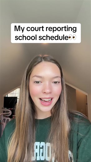 What was my schedule like as a court reporting student?? Everyone’s schedule is so different when it comes practice, but as far as classes this was my set schedule! #courtreporting #freelancer #school #steno #fyp