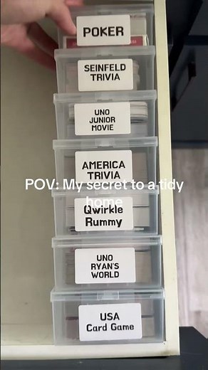 Watch how I keep card games tidy and easily accessible