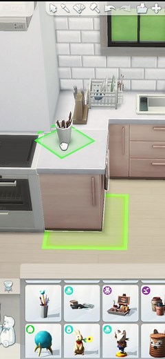 Modern Pastel Kitchen Build in The Sims 4