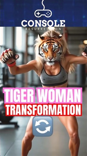 Tiger Woman: AI Female Fighter Transforms into a Tiger Beast! 🐅🔥 #shorts