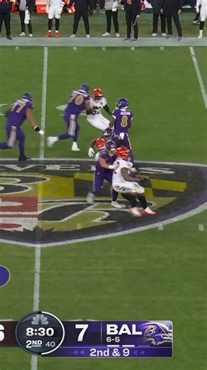 FUMBLE AT THE GOAL LINE CINvsBAL on NBC Stream on #NFLPlus Peacock | NFL