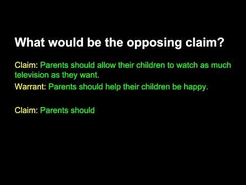 Argument Tutorial #4: Opposing Positions