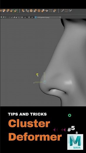 How to Use Cluster Deformer in Maya Like a Pro! #shorts #howto