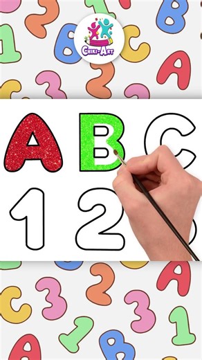 ✏️ ¡Cómo dibujar el ABC y el 123! 🎨 #Shorts #drawing