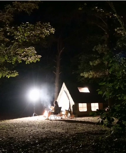 Luxury Inflatable Tent: Peaceful Autumn Camping Experience