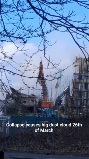 aftermath / collapse causes dust cloud 26th of March