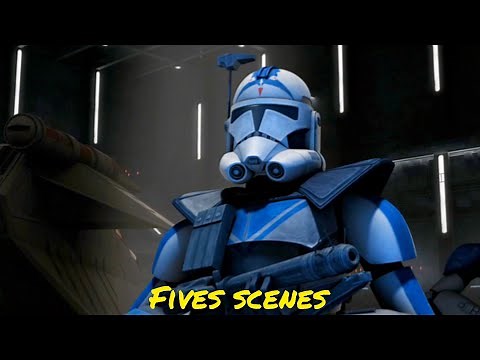 All clone trooper Fives scenes - The Clone Wars