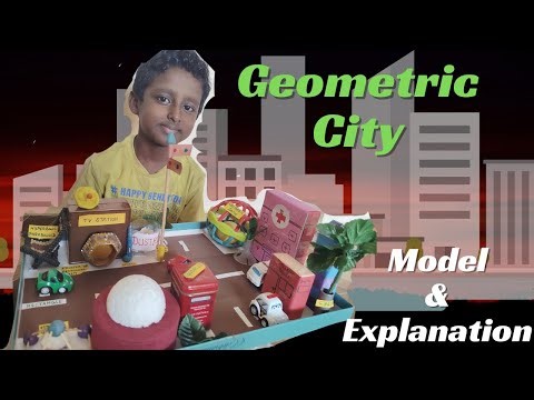 Creative Geometric City Model | Easy Explanation| City of Shapes #mathsproject #viral #shapesforkids