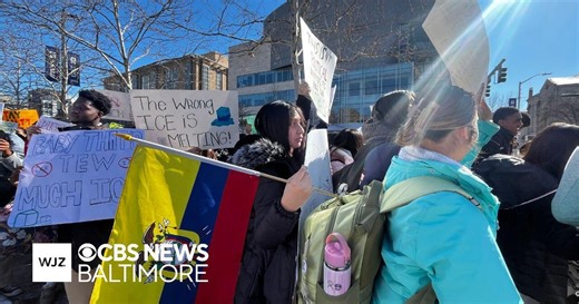 Baltimore students walk out of class to protest ICE operations