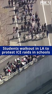 337K views · 5.9K reactions | STUDENT WALKOUTSeveral hundred students from high schools across the Los Angeles area staged a walkout Tuesday to protest federal immigration policies. MORE | FOX 11 Los Angeles | Facebook