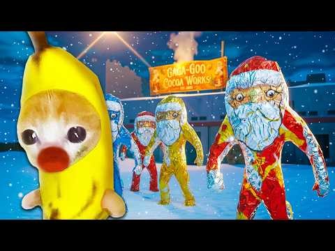 Goo Goo Gaga: Banana Cat ESCAPES the Scary GUGU GAGA SANTA CLAUS 🐱Banana Cat Compilation | CatMEME